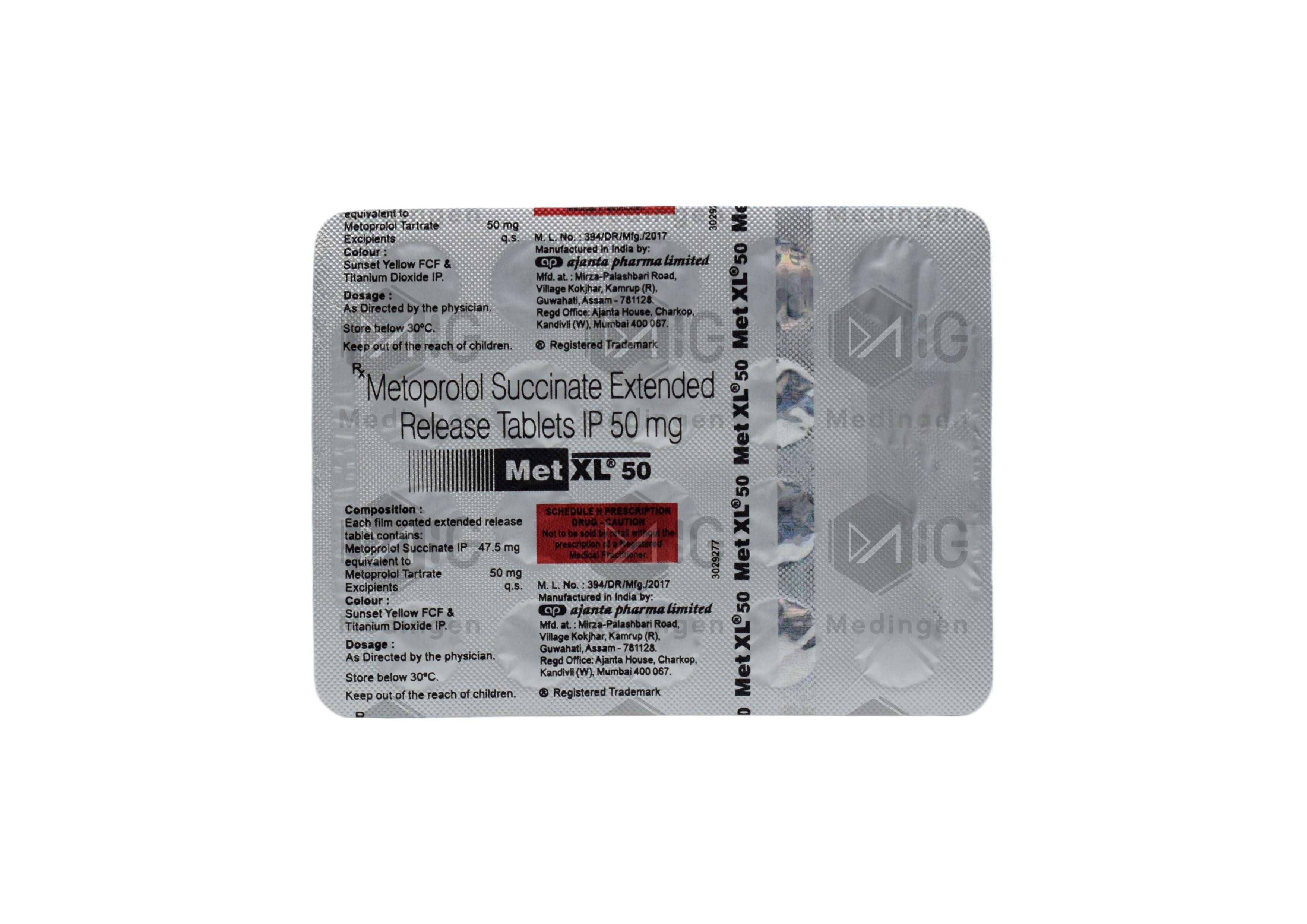 MET XL 50MG